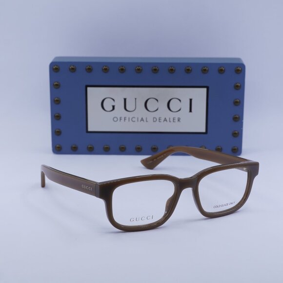 Final Price! Gucci GG1584O 004 Light Brown Eyeglasses 53mm - Picture 1 of 11